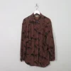 Women's Vintage Printed 80s Blouse M/L