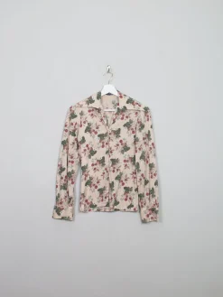 Women's Vintage Printed 70s Blouse X/S