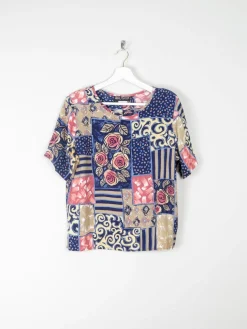 Women's Vintage Printed Top S