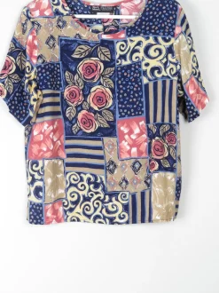 Women's Vintage Printed Top S