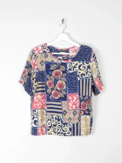 Women's Vintage Printed Top S