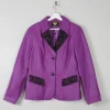 Women's Vintage  Purple Leather Tailored Jacket M
