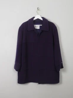 Women's Vintage Purple Wool Weil Short Coat M/L