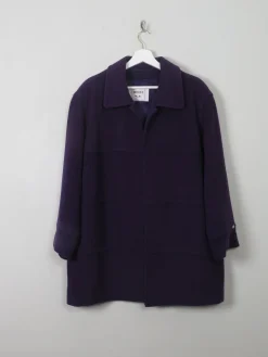 Women's Vintage Purple Wool Weil Short Coat M/L