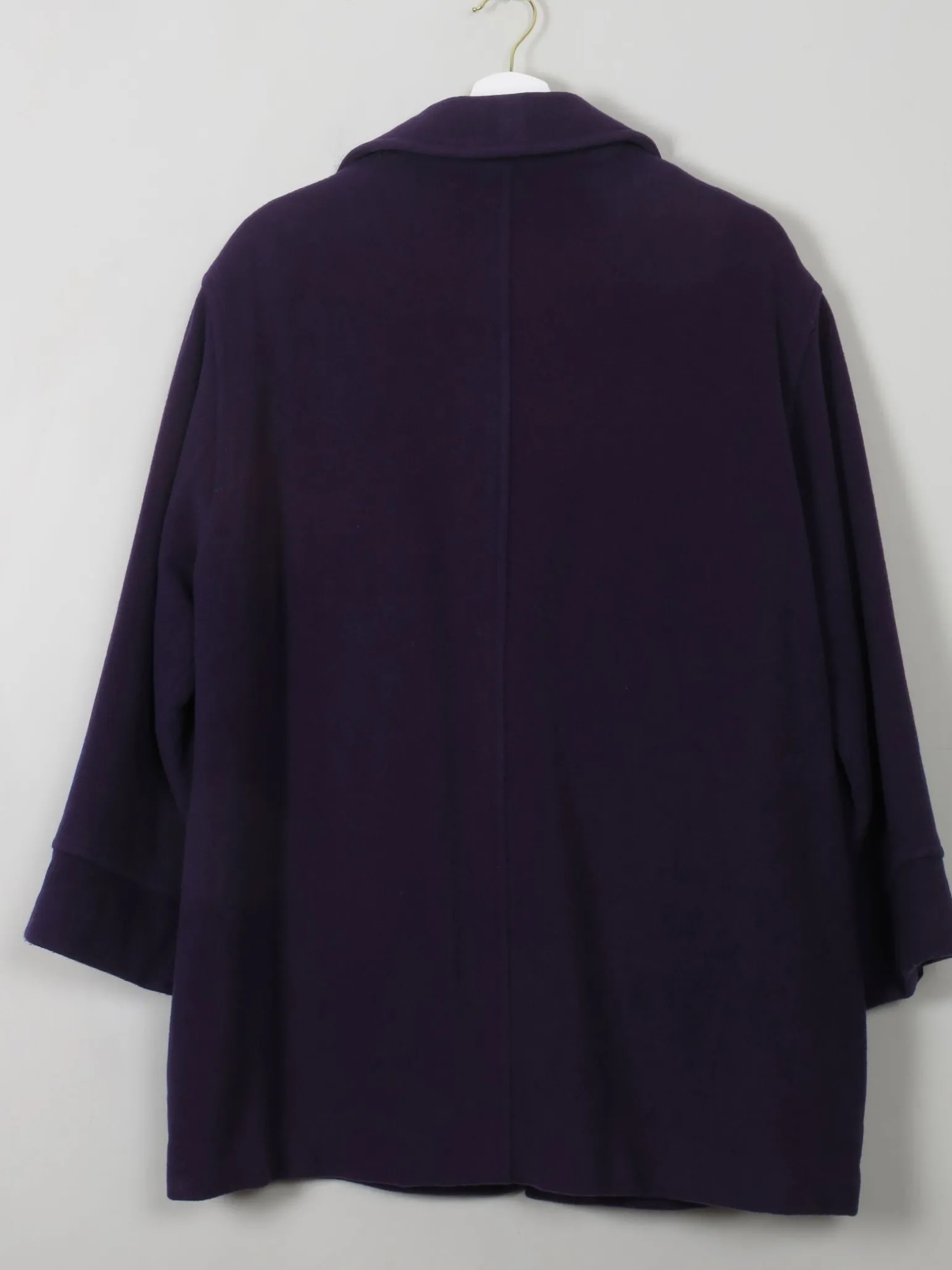 Women's Vintage Purple Wool Weil Short Coat M/L