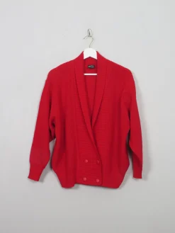 Women's Vintage Red Cropped Cardigan S/M