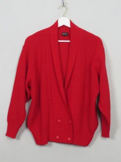 Women's Vintage Red Cropped Cardigan S/M