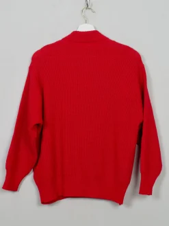 Women's Vintage Red Cropped Cardigan S/M