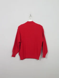 Women's Vintage Red Cropped Cardigan S/M