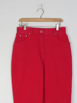 Women's Vintage Red Jinglers Mom Jeans 31