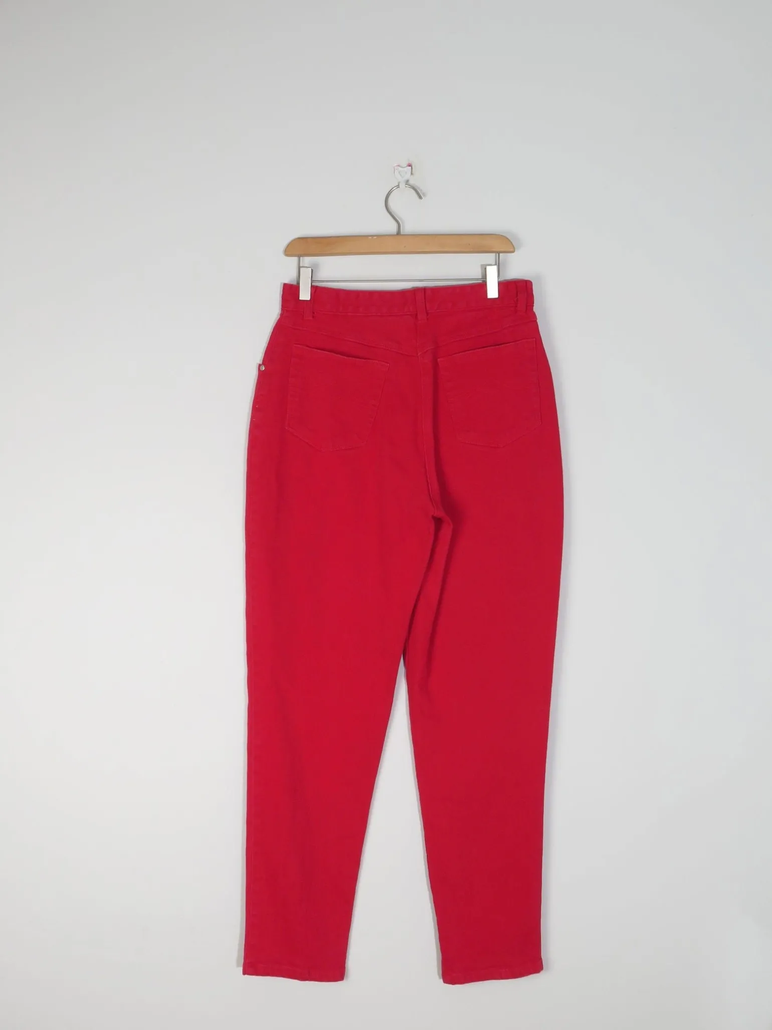Women's Vintage Red Jinglers Mom Jeans 31" W