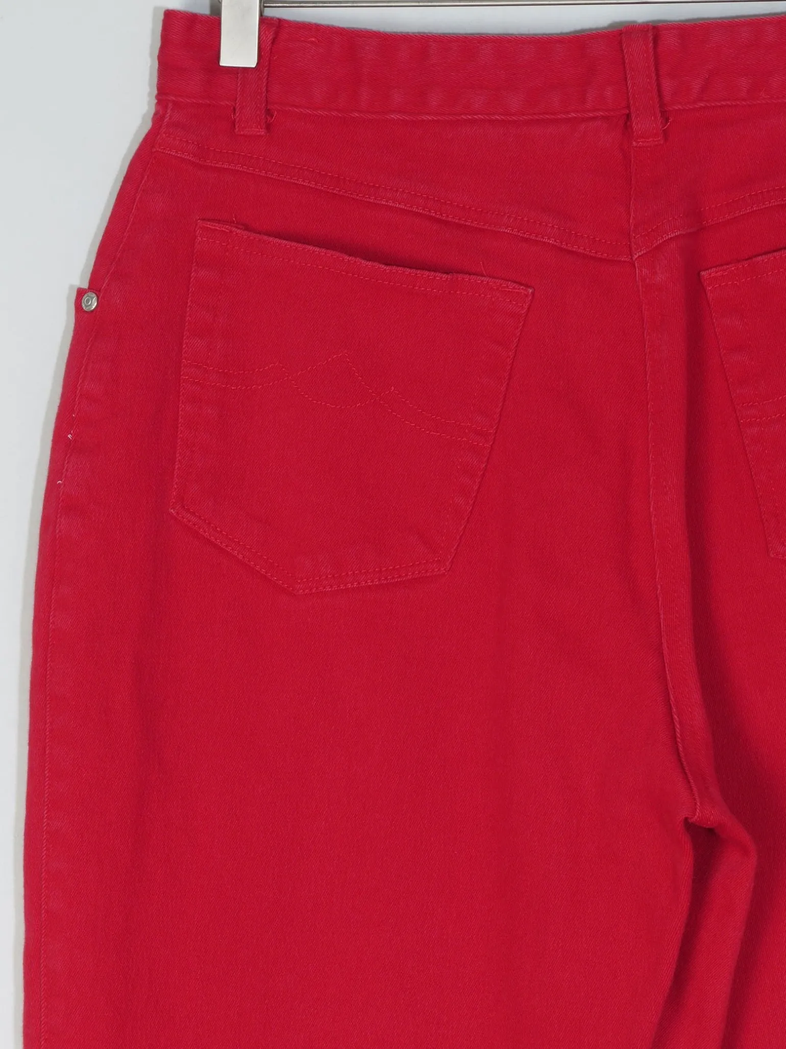 Women's Vintage Red Jinglers Mom Jeans 31" W