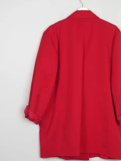 Women's Vintage Red Oversized Long Blazer L/XL