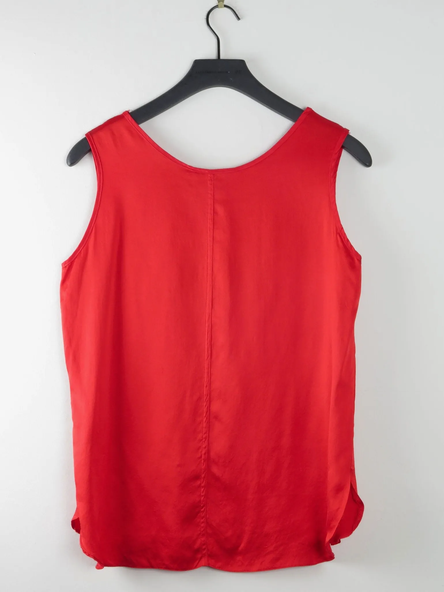 Women's Vintage Red Silk Camisole Top L