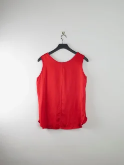Women's Vintage Red Silk Camisole Top L