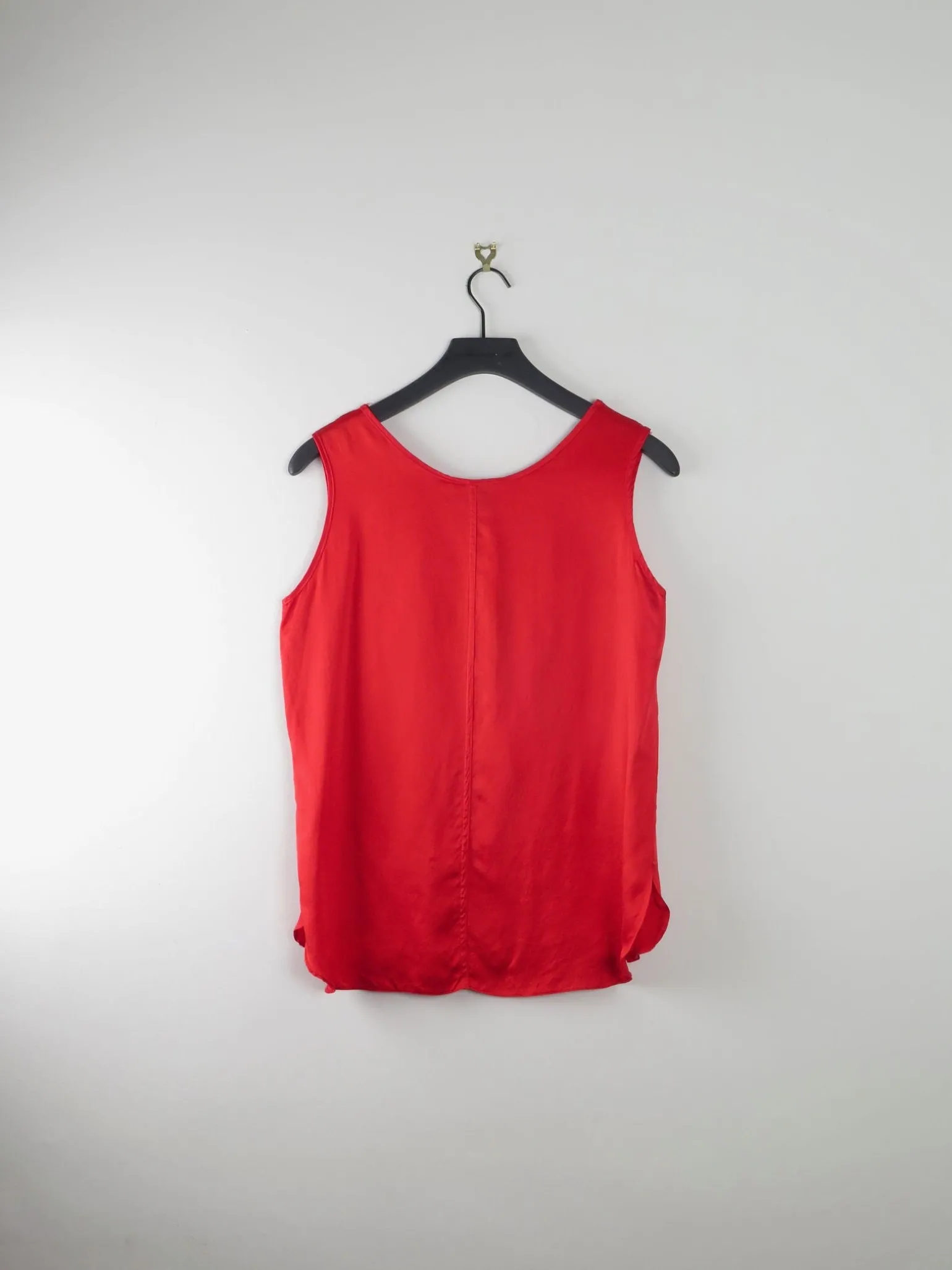Women's Vintage Red Silk Camisole Top L