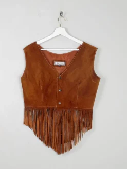 Womens Vintage Rust Waistcoat M/L