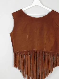 Womens Vintage Rust Waistcoat M/L