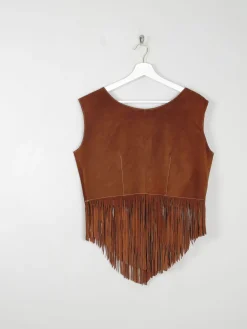 Womens Vintage Rust Waistcoat M/L