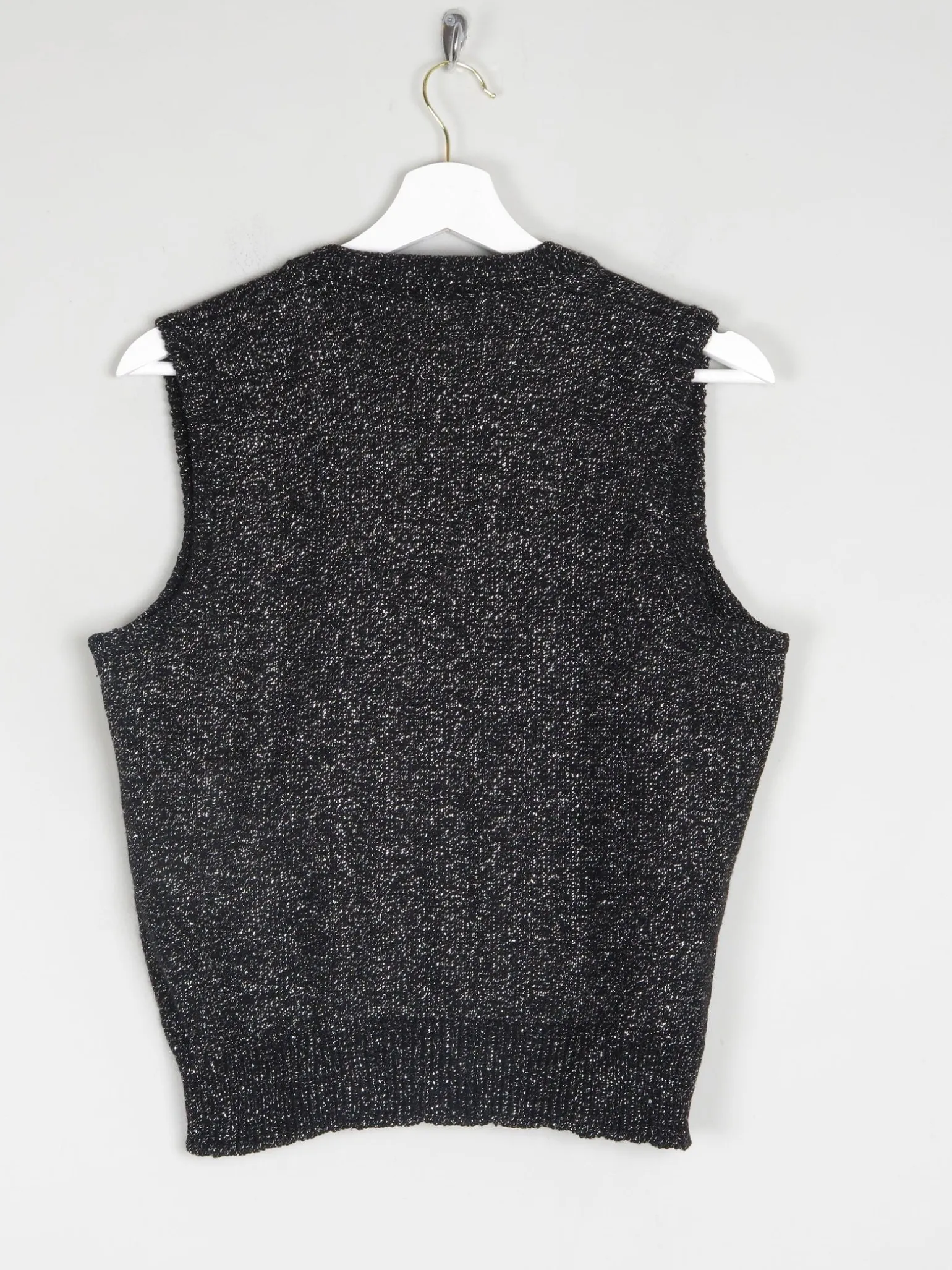 Women’s Vintage 1970s Black Lurex Tank Top S/M