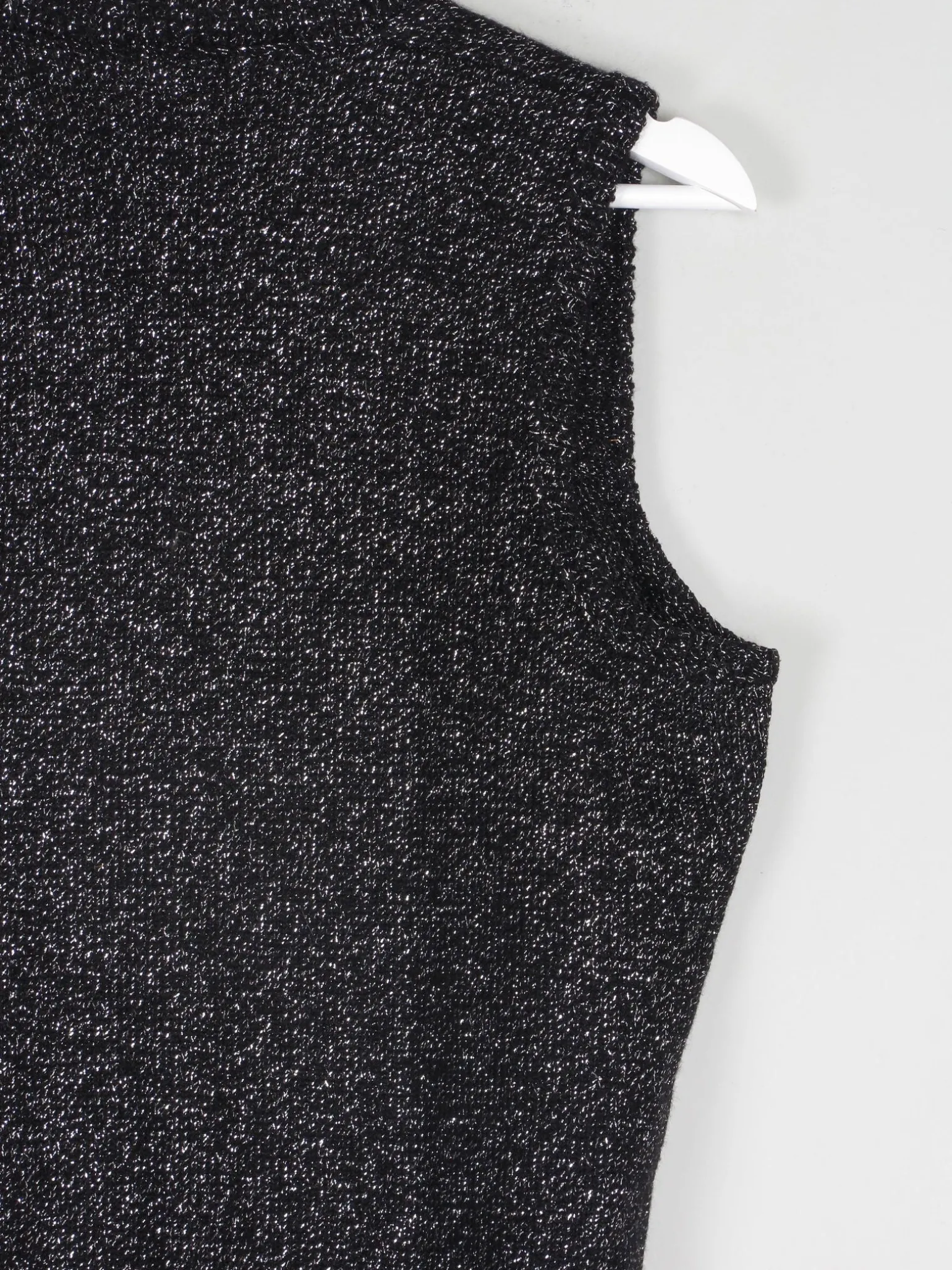 Women’s Vintage 1970s Black Lurex Tank Top S/M