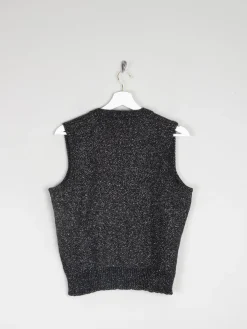 Women’s Vintage 1970s Black Lurex Tank Top S/M