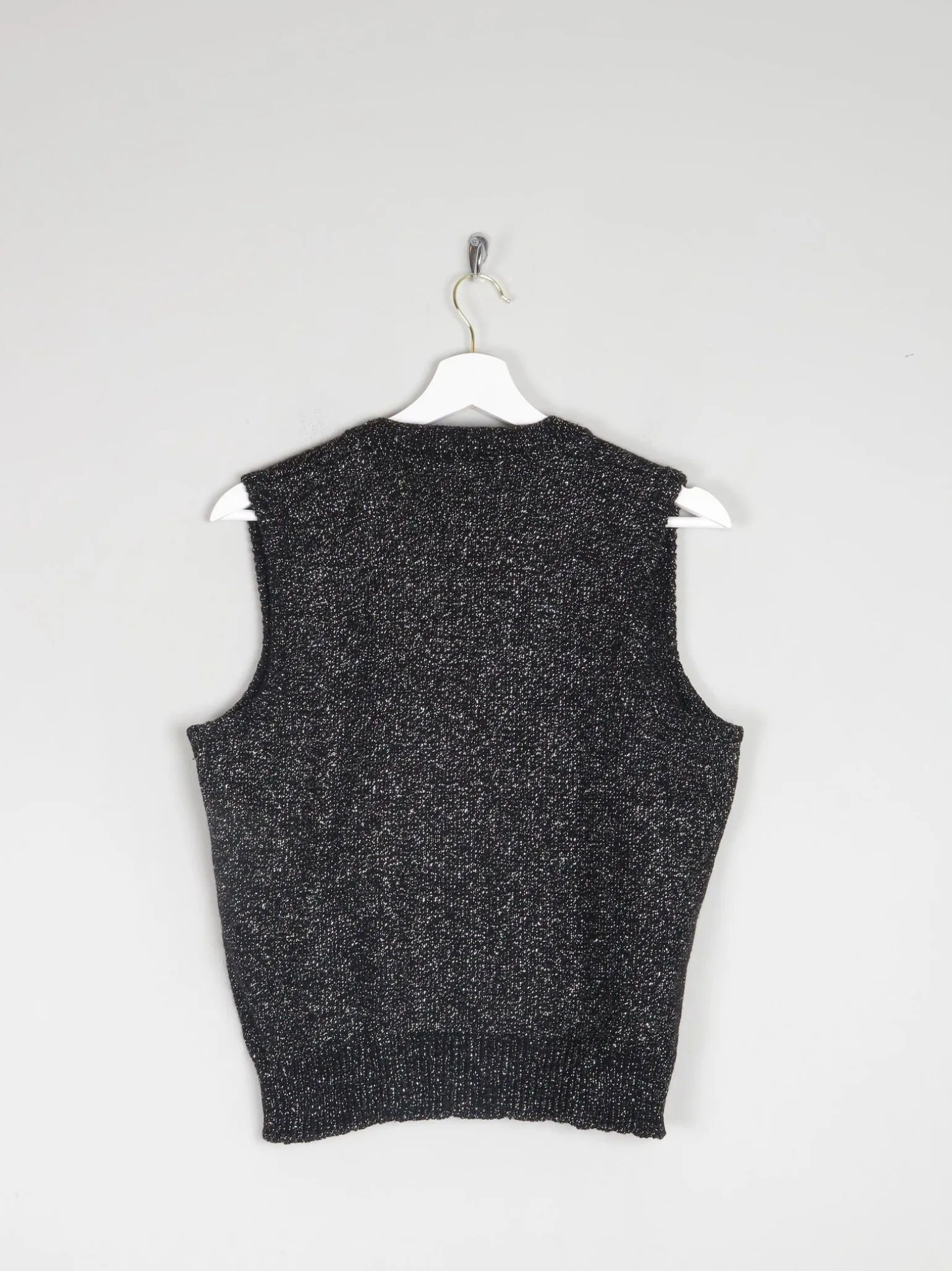 Women’s Vintage 1970s Black Lurex Tank Top S/M
