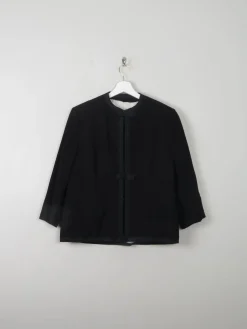 Women’s Vintage 1950s Black Wool Jacket S