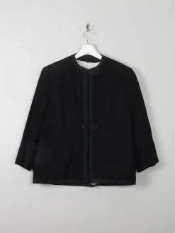 Women’s Vintage 1950s Black Wool Jacket S