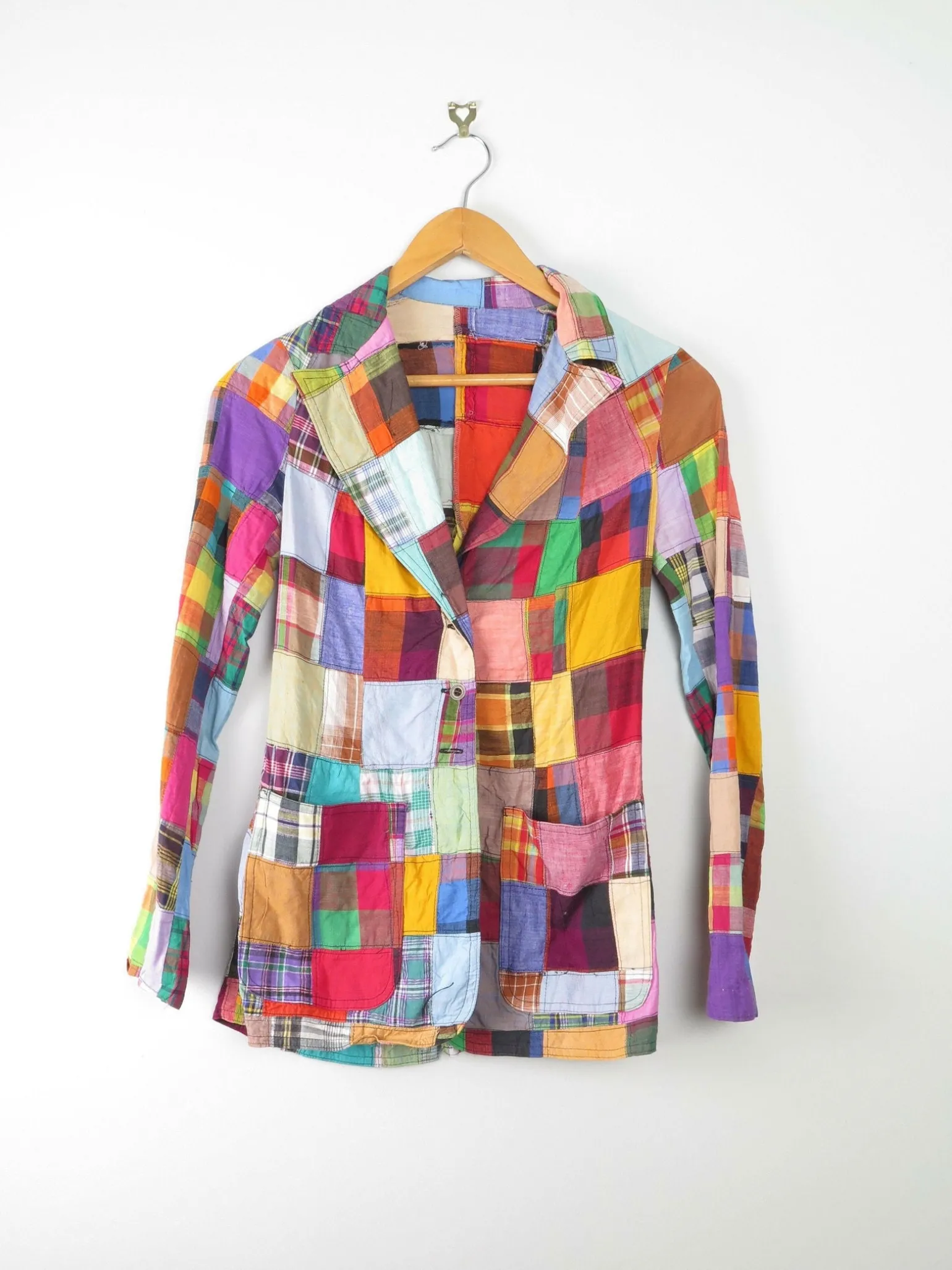 Women’s Vintage 1970s Patchwork Jacket 6 XS