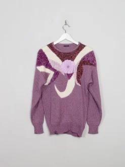 Women's Vintage 80s Pink Jumper M