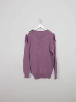 Women's Vintage 80s Pink Jumper M