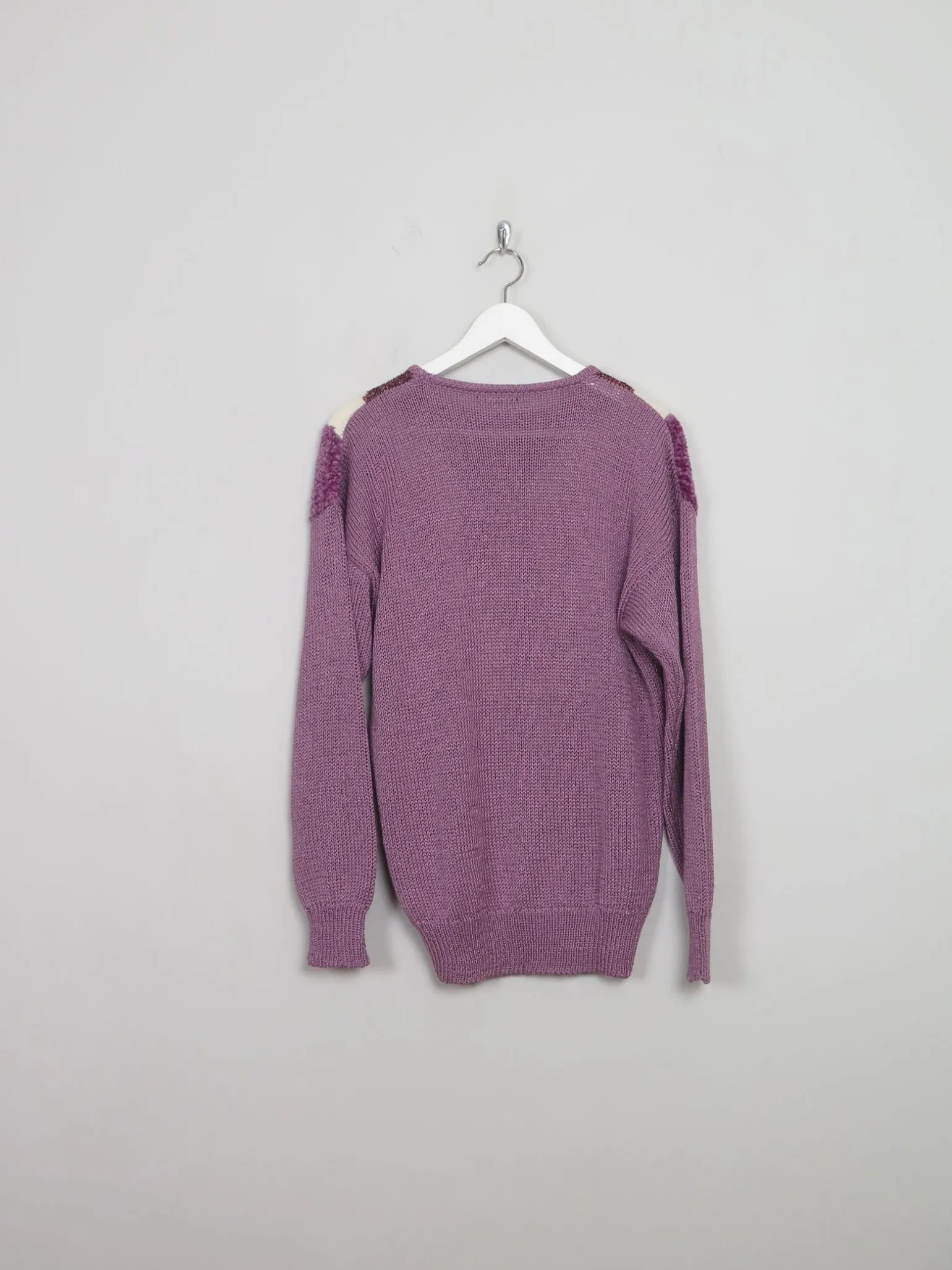 Women's Vintage 80s Pink Jumper M