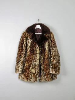 Women's Vintage Shearling Leopard Print Jacket M