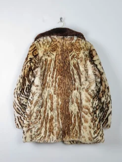 Women's Vintage Shearling Leopard  Print Jacket M