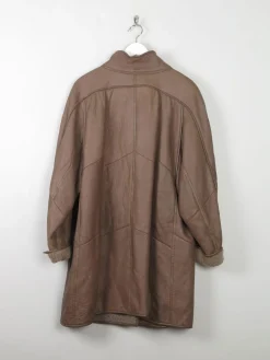 Women's Vintage Shearling Short Taupe Coat M/L