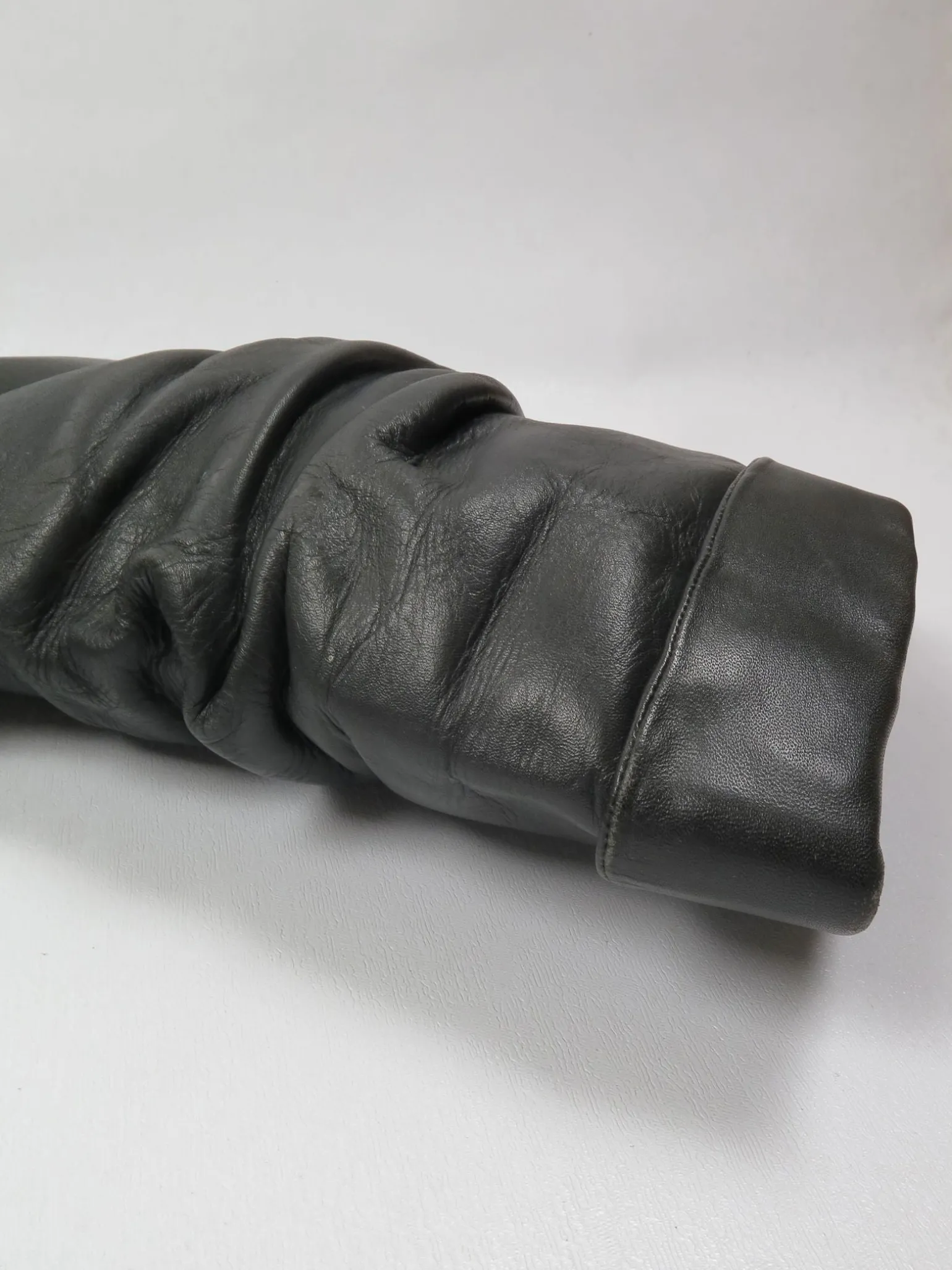 Women's Vintage Short Black Leather Boots 39/6