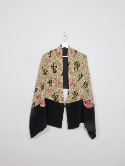 Women's Vintage Silk Asian Scarf /Shawl