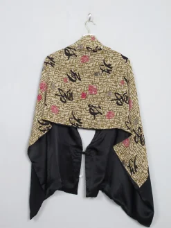 Women's Vintage Silk Asian Scarf /Shawl