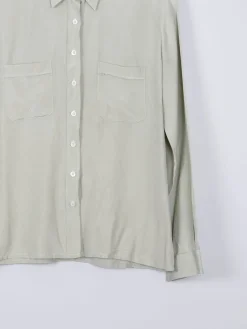 Women's Vintage Silk Blouse Sage Green XS/S
