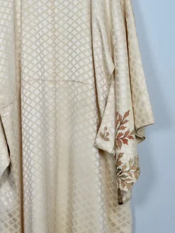 Women's Vintage Silk Hand Printed Kimono S/M