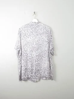 Women's Vintage Silk Leopard Print Top L/XL