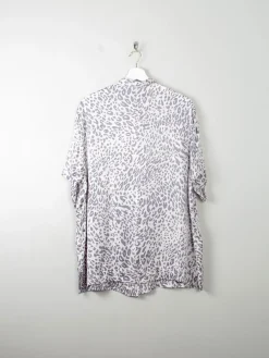 Women's Vintage Silk Leopard Print Top L/XL