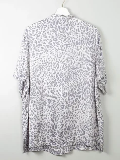 Women's Vintage Silk Leopard Print Top L/XL