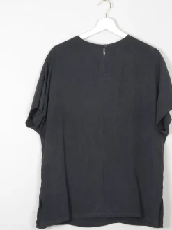 Women's Vintage Silk Short Sleeved Blouse With Embroidery M/L