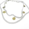 Women's Vintage Silver & Gold Coin Belt S/M