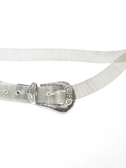 Women’s Vintage Silver Chain Mesh Western Belt S/M