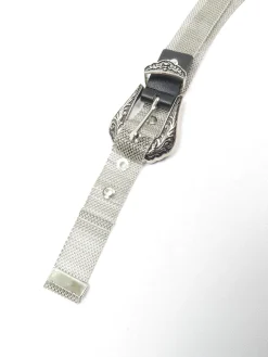 Women’s Vintage Silver Chain Mesh Western Belt S/M