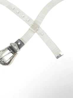 Women’s Vintage Silver Chain Mesh Western Belt S/M