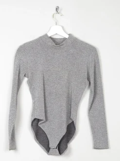 Women’s Vintage Silver Leotard Body Suit S/M